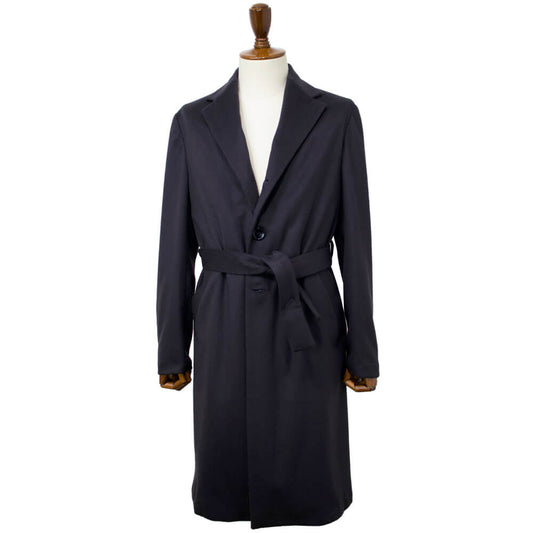 Finjack(フィンジャック) ウール カシミヤ ベルテッド チェスターコート【ネイビーNAVY】国内正規品