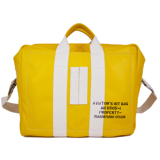 LARDINI(ラルディーニ)ボストンバッグ LARDINI AVIATOR'S KIT BAG【イエロー】