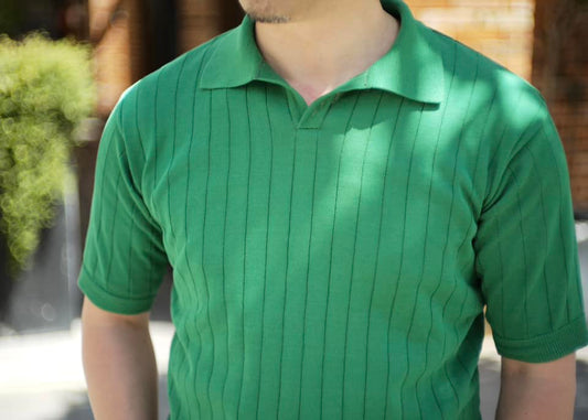 Blu Bre スキッパーニットポロ