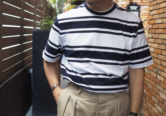 【Barbour ボーダー Teeシャツ】