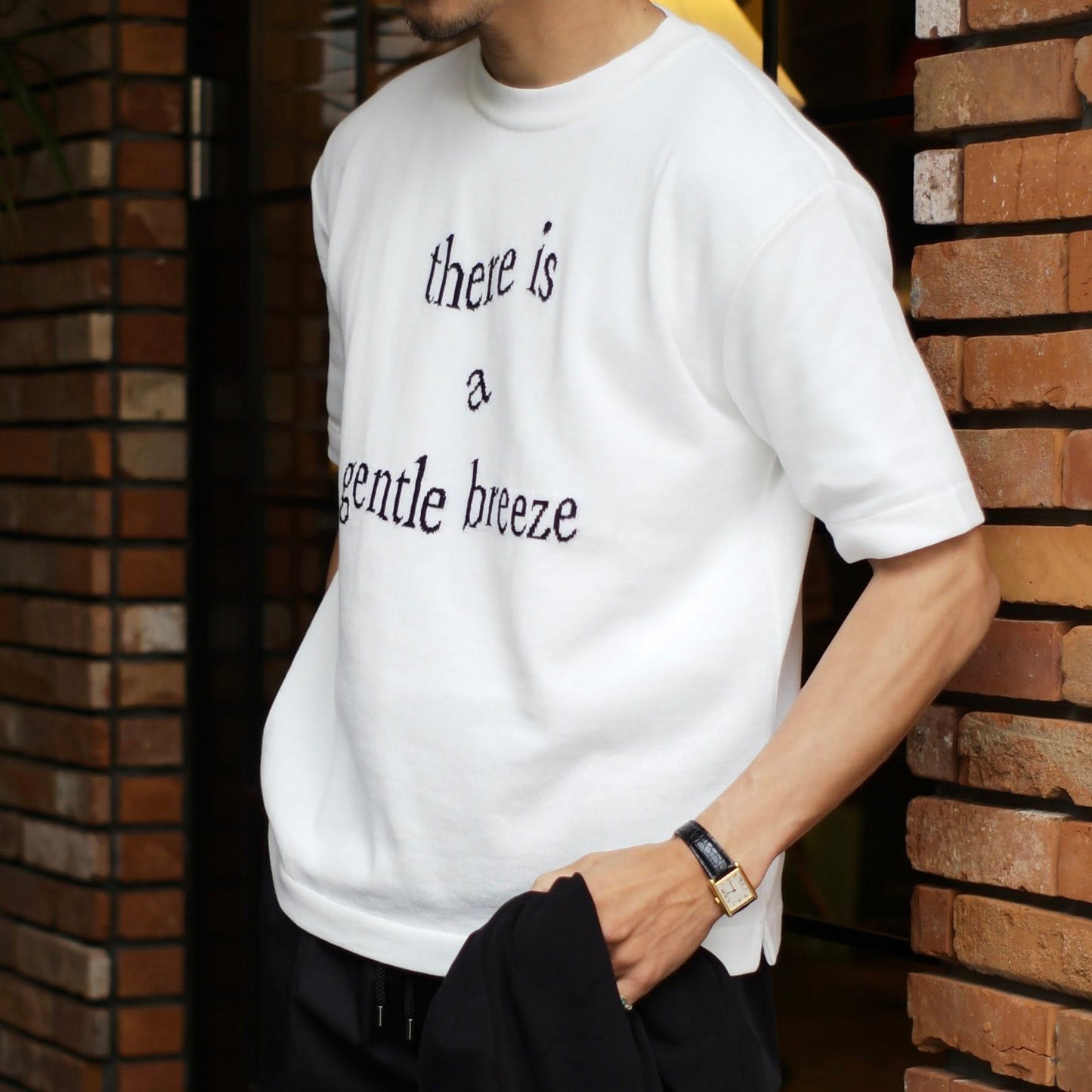 Vandori（ヴァンドリ）レタード ドレスニットTシャツ【ホワイト×ネイビー】国内正規品