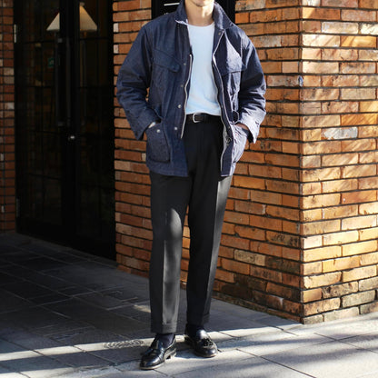 Barbour（バブアー）"Heritage + / ヘリテージ プラス" ジャングル ファティーグ ジャケットデニム ミリタリー【ネイビー】国内正規品