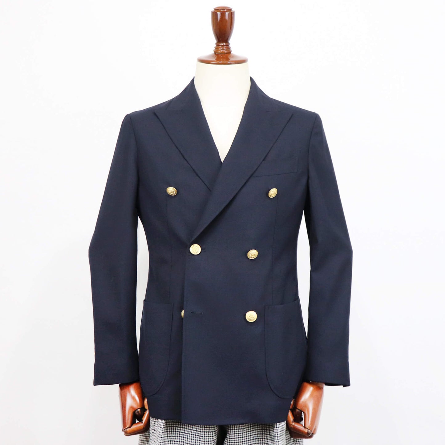 Giotto（ジオット）ダブルブレストジャケット ホップサック【ネイビー】国内正規品
