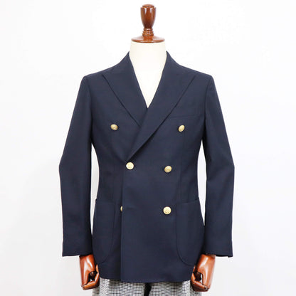 Giotto（ジオット）ダブルブレストジャケット ホップサック【ネイビー】国内正規品