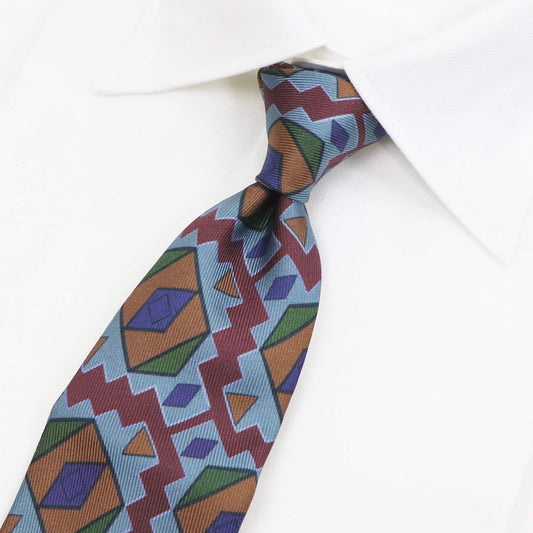 Spacca Neapolis（スパッカ ネアポリス）トレピエゲ 三つ折り シルク タイ【サックス】国内正規品