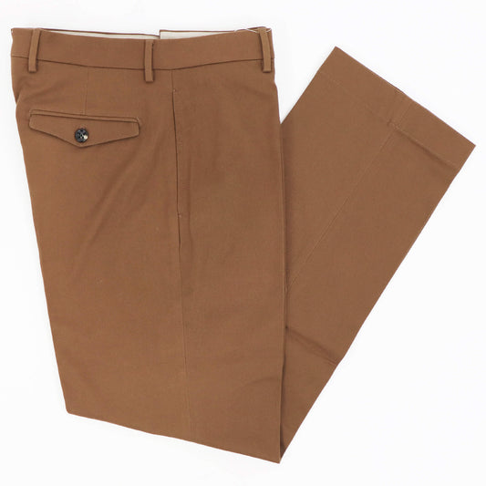 BERWICH（ベルウィッチ）LUCANO LONG ノープリーツ ワイドストレート コットンパンツ【ブラウン】国内正規品