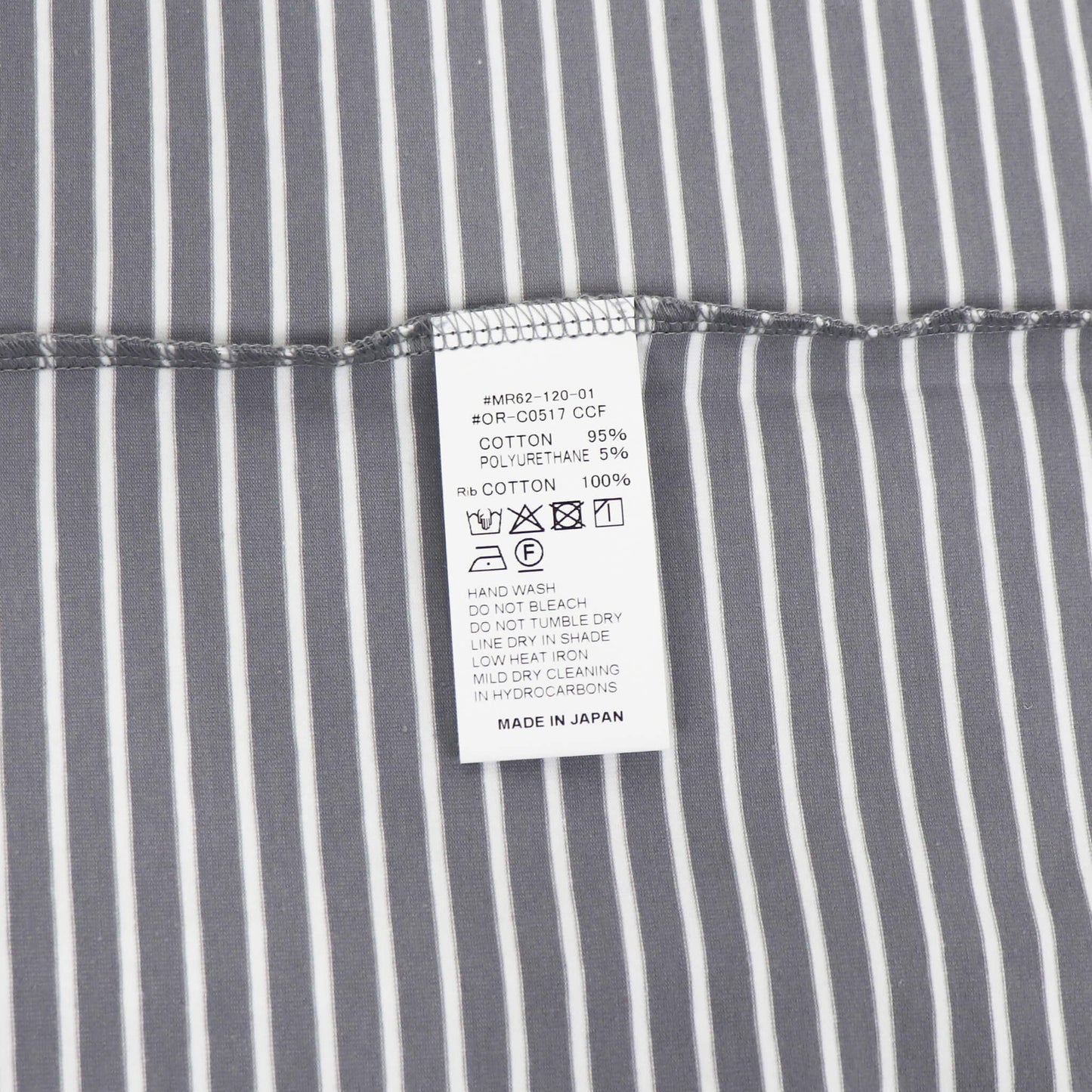 ORCIVAL（オーシバル）コットン ストレッチ クルーネック 半袖Tシャツ【グレー×ホワイト】国内正規品