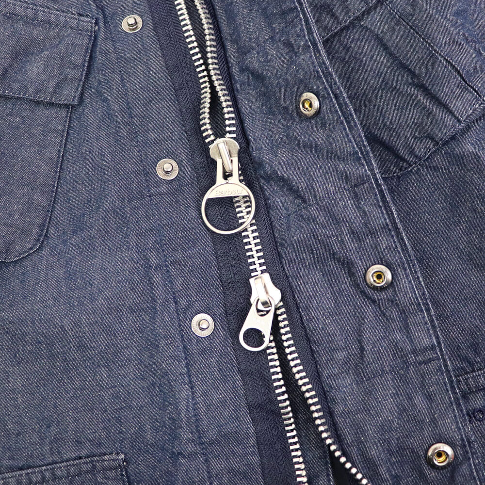 Barbour（バブアー）"Heritage + / ヘリテージ プラス" ジャングル ファティーグ ジャケットデニム ミリタリー【ネイビー】国内正規品