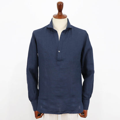 ORIAN（オリアン）プルオーバー リネンシャツ【ネイビー】国内正規品