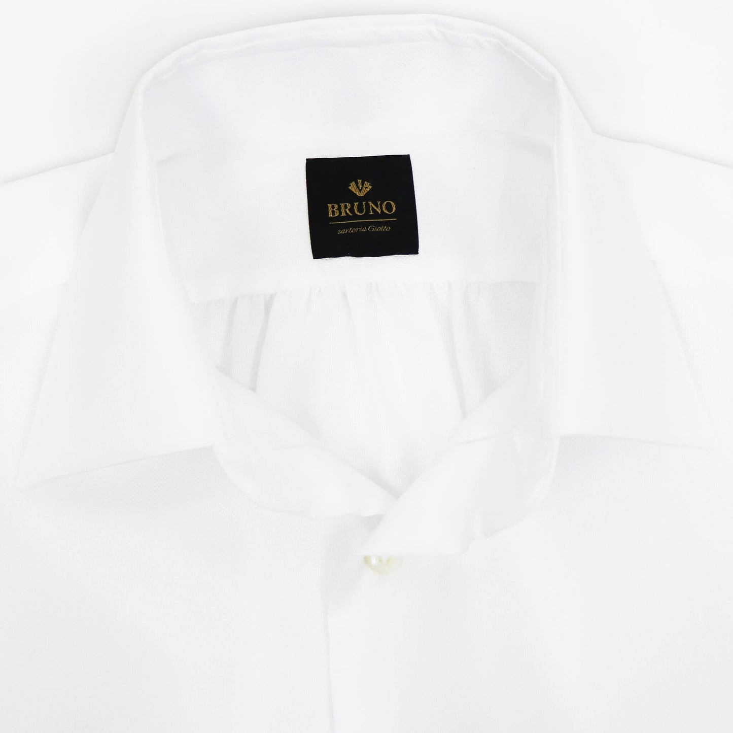 BRUNO（ブルーノ）ORIGINAL SHIRT PREMIUM セミワイドカラー オックスフォード ドレス シャツ【ホワイト】