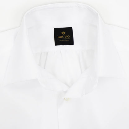 BRUNO（ブルーノ）ORIGINAL SHIRT PREMIUM セミワイドカラー オックスフォード ドレス シャツ【ホワイト】