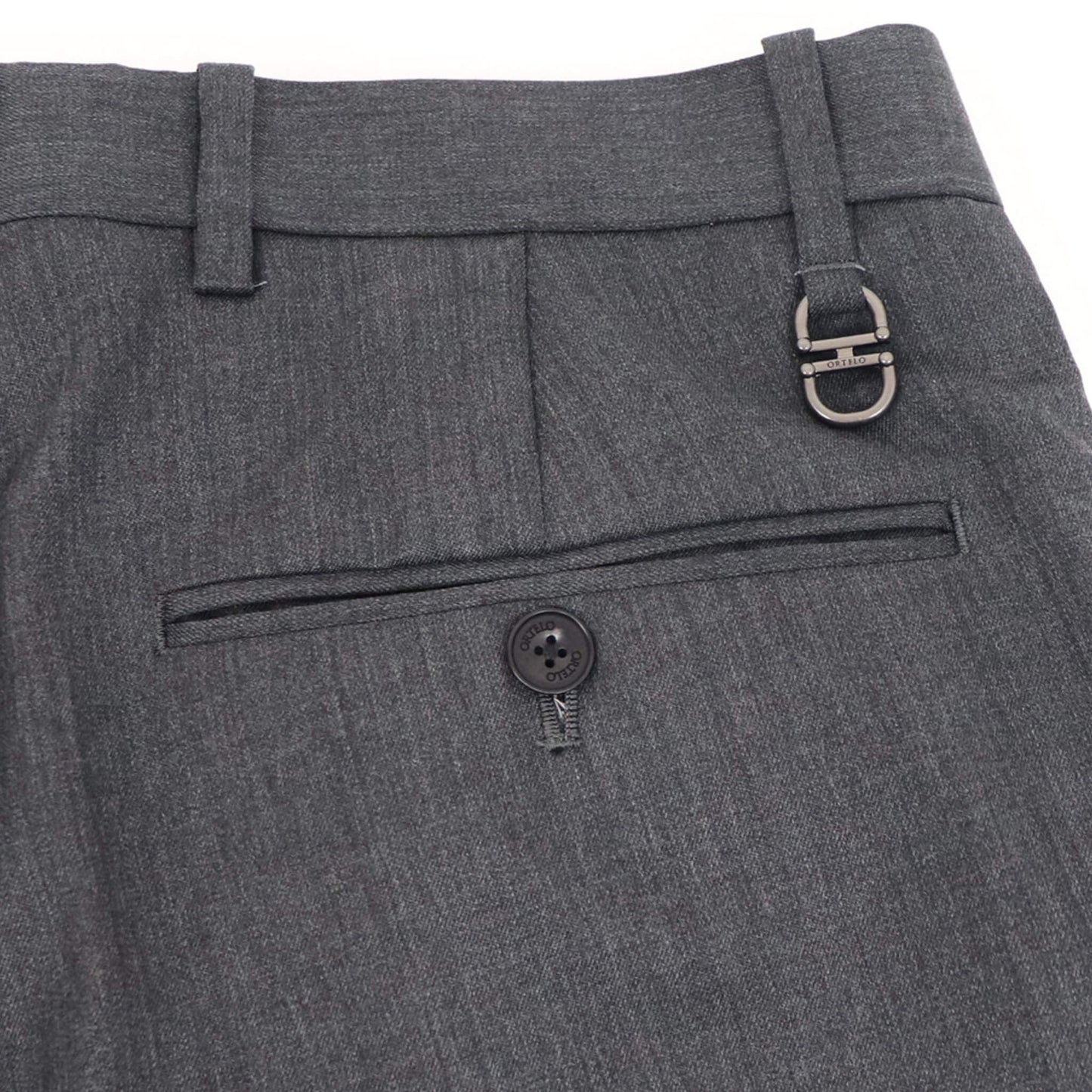 ORTELO（オルテロ）HOLLEBECK 2プリーツ ウールパンツ【チャコールグレー】国内正規品