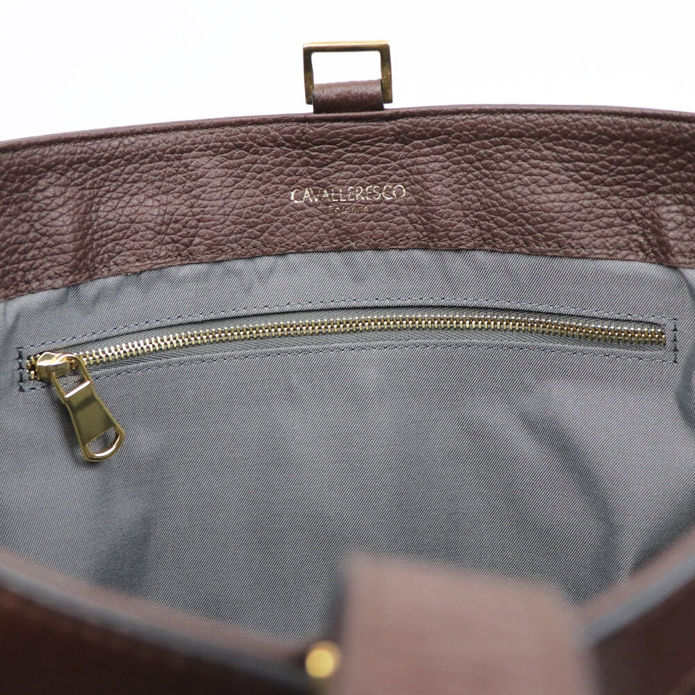 CAVALLERESCO（カヴァレレスコ）トートバッグ ショルダーベルト付き【ブラウン】国内正規品