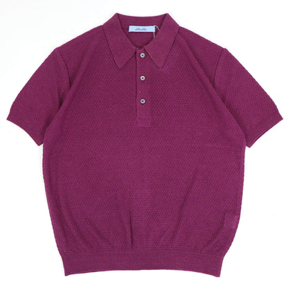 Blu Bre（ブルブレ）リネンシルク ポロシャツ【バイオレット】国内正規品