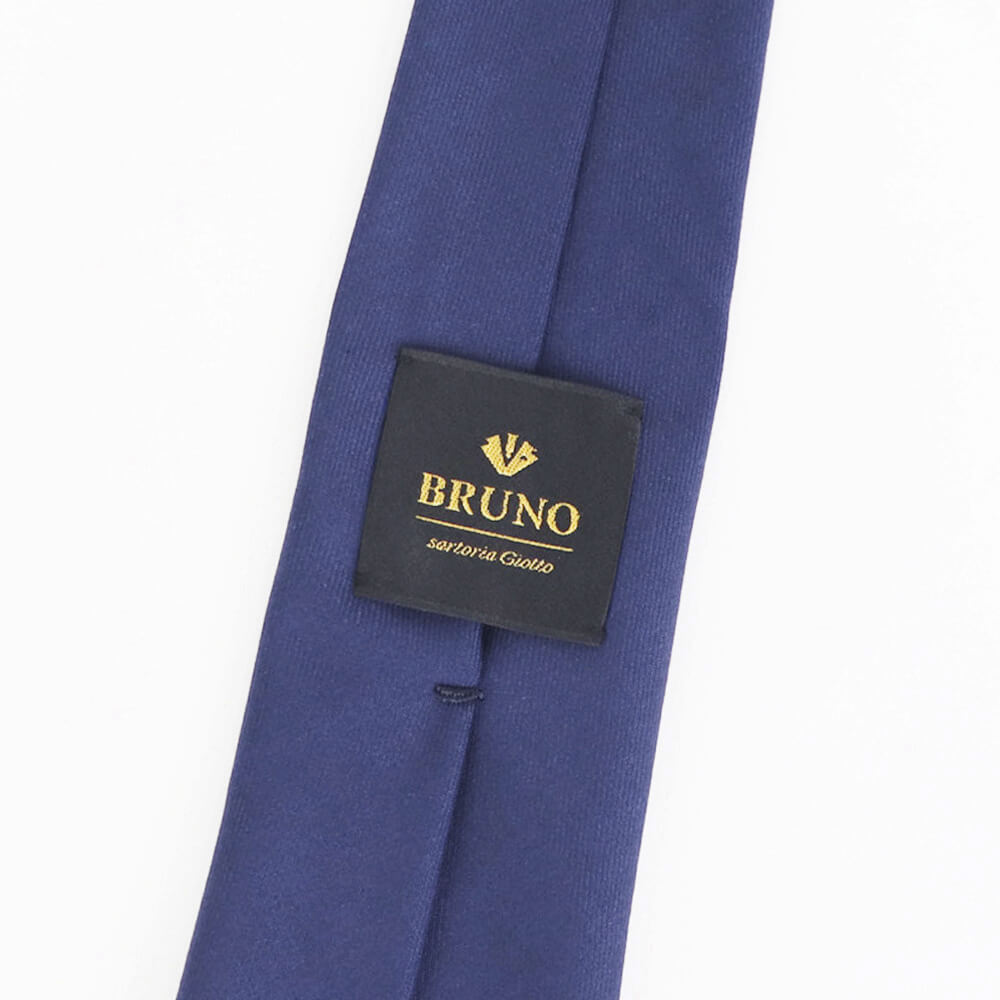 BRUNO（ブルーノ）CERRUTI チェルッティ 生地使用 スフォデラート Sette Pieghe セッテピエゲ 7つ折り ウール ネクタイ【ネイビー】正規販売店