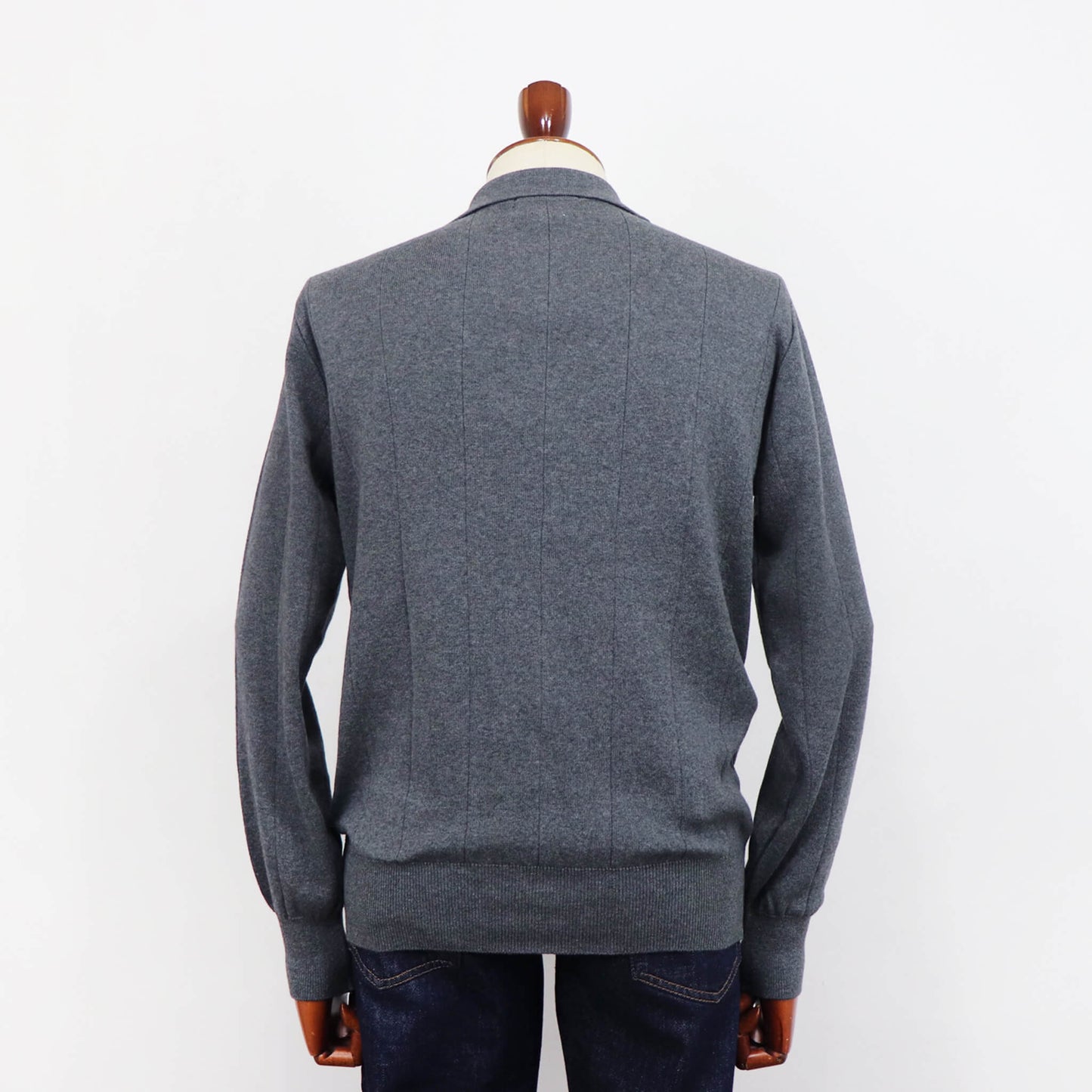 Vandori（ヴァンドリ）針抜き シャツカーディガンニット【ミディアムグレー】国内正規品