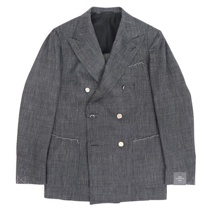 TITO ALLEGRETTO（ティト アレグレット）ダブルブレスト ジャケット ウールリネンコットン ジャケット【ブラック】国内正規品