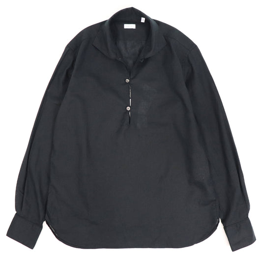ORIAN（オリアン）リネンコットン カプリシャツ【ブラック】国内正規品