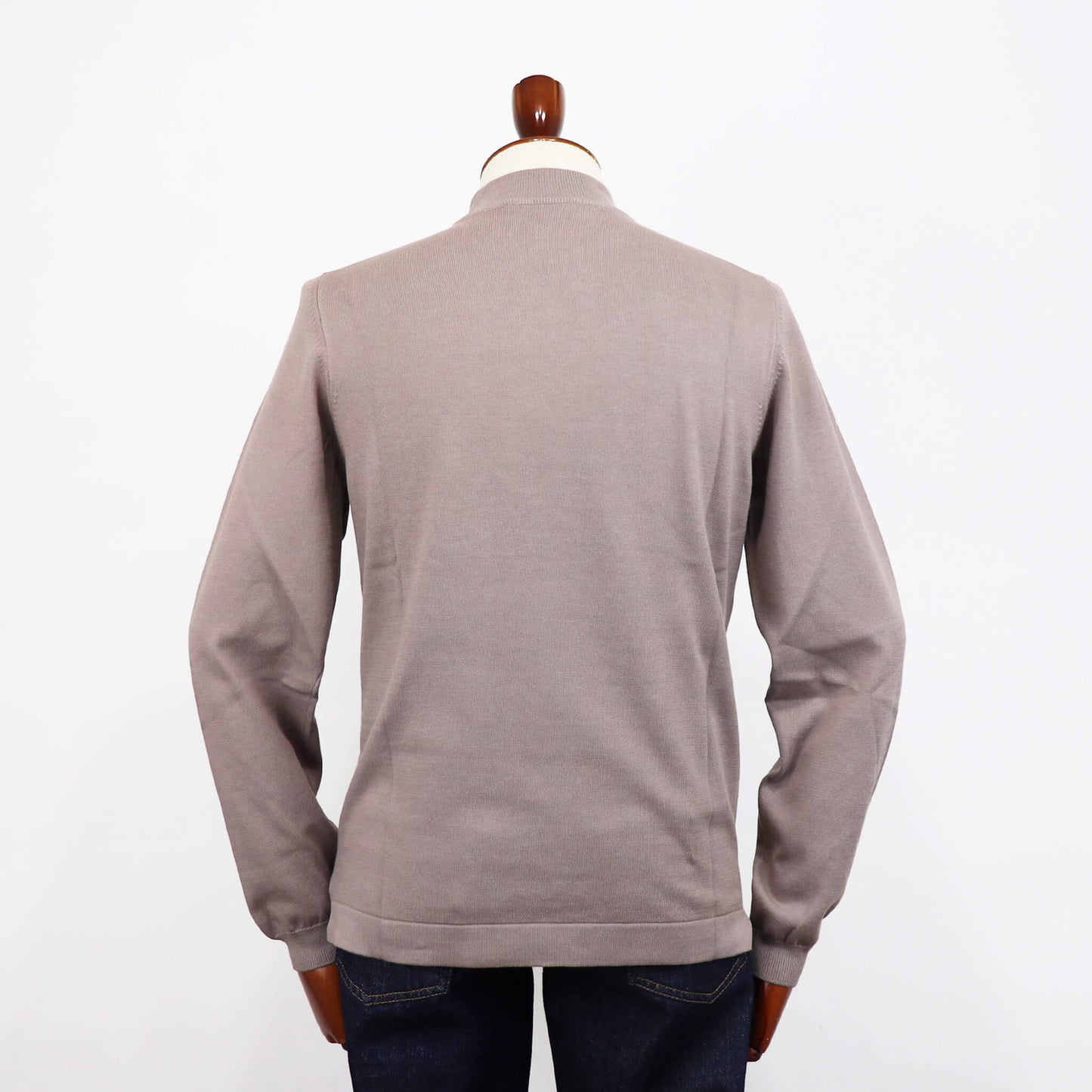 GRAN SASSO（グランサッソ）12ゲージ コットンモックネックニット ロングスリーブ 長袖【トープ】国内正規品