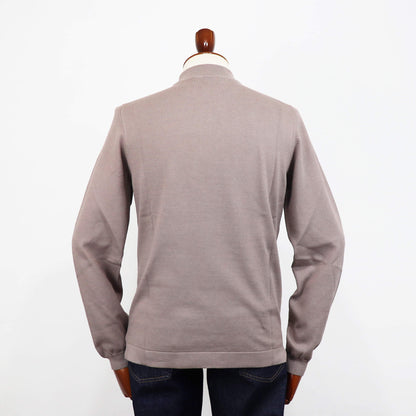 GRAN SASSO（グランサッソ）12ゲージ コットンモックネックニット ロングスリーブ 長袖【トープ】国内正規品