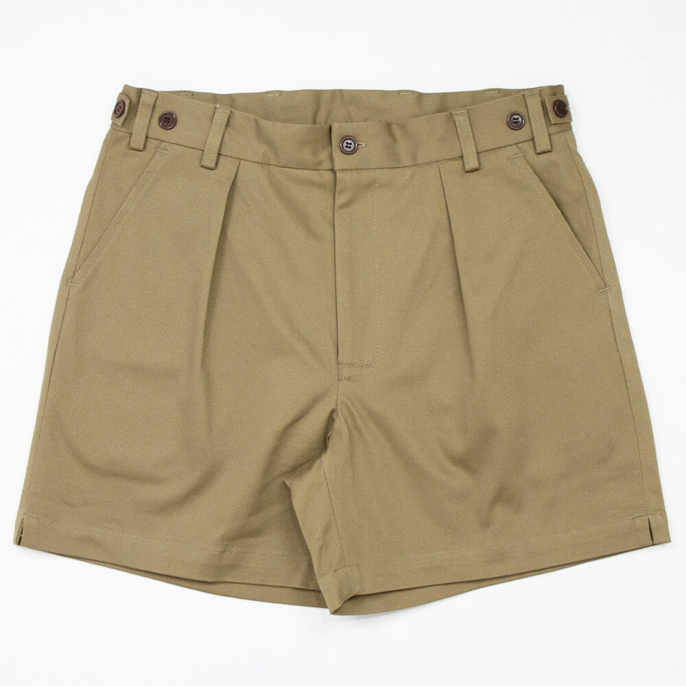 dotBravo（ドットブラーボ）Inghilterra Militare イギリス軍 プリーツ入り コットン ショート パンツ【ベージュ】国内正規品