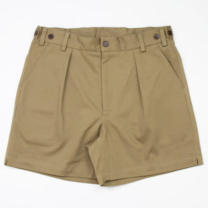 dotBravo（ドットブラーボ）Inghilterra Militare イギリス軍 プリーツ入り コットン ショート パンツ【ベージュ】国内正規品