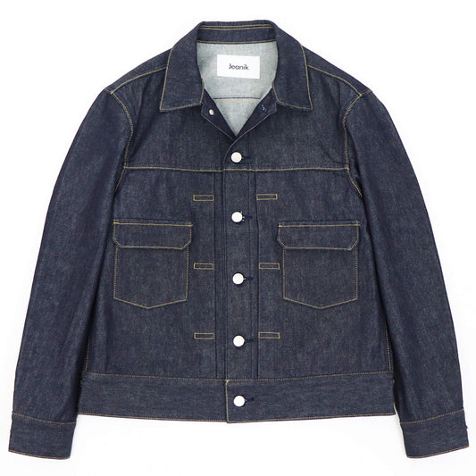 Jeanik（ジーニック）コットン ワンウォッシュ デニム Gジャン 2ndタイプ【インディゴ】国内正規品
