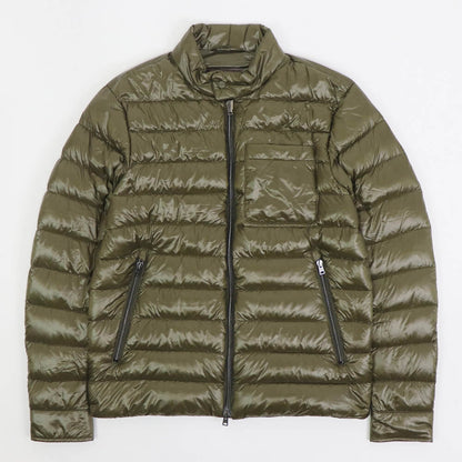 HERNO（ヘルノ）Resort ライダース ナイロン ウルトラライト ダウンブルゾン【カーキ】国内正規品