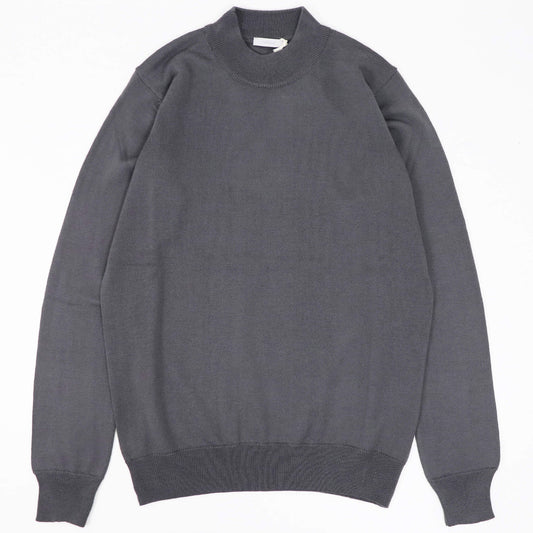 nomiamo（ノミアモ）12G メリノウール モックネックニット【グレー】国内正規品