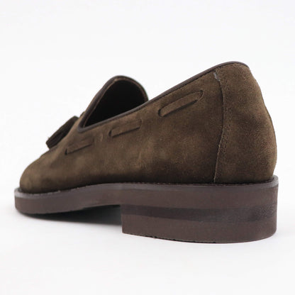 WH（ダブルエイチ）ヤヌスカーフ スエードタッセルローファー 【ブラウン】