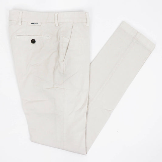BERWICH（ベルウィッチ）MORELLO モレッロ 先染め ストレッチ コットン パンツ【アイボリー】国内正規品