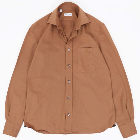 Errico Formicola（エリコ フォルミコラ）コットン ジャンニシャツ【テラコッタ】国内正規品
