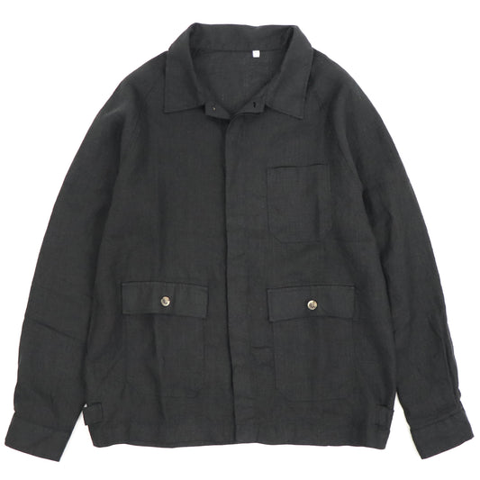ORIAN（オリアン）RARMY リネン カバーオール チョアジャケット【ブラック】国内正規品