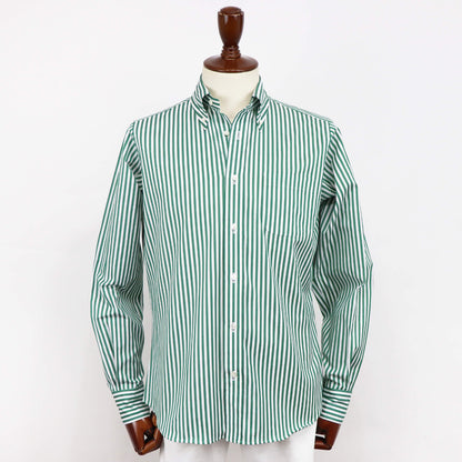 Giotto（ジオット）ストライプ ボタンダウン シャツ【グリーン】国内正規品