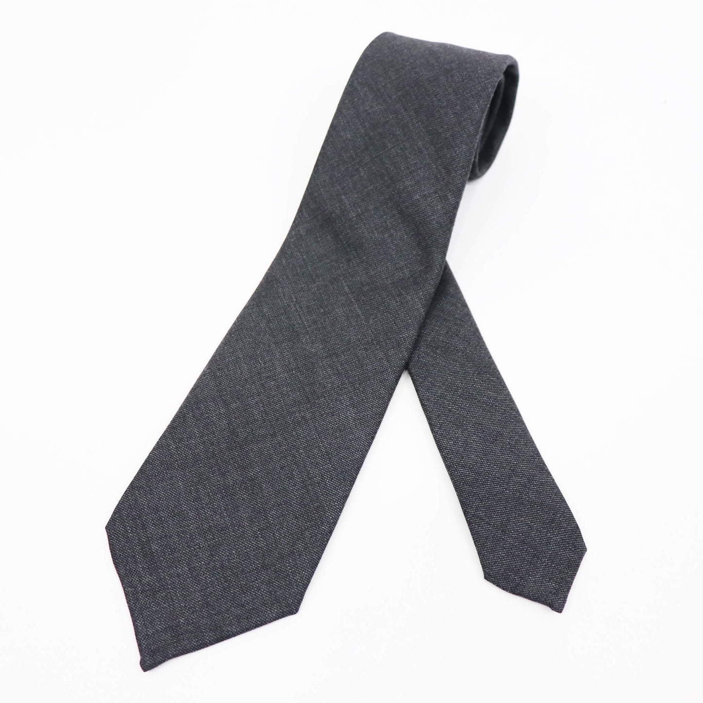 BRUNO（ブルーノ）スフォデラートトレピエゲ ウールタイ DORMEUIL / ドーメル 生地使用 トレピエゲ 三つ折り ウール ネクタイ【グレー】正規販売店