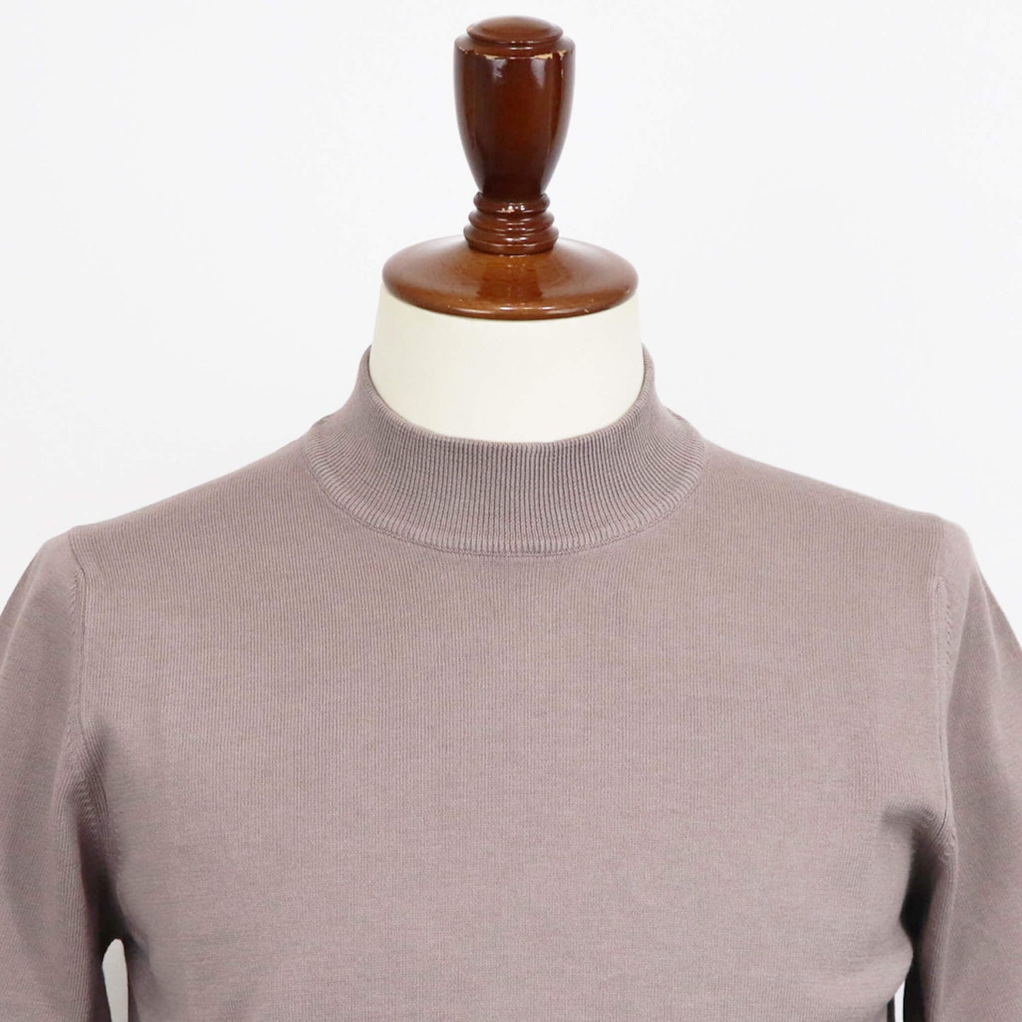 GRAN SASSO（グランサッソ）12ゲージ コットンモックネックニット ロングスリーブ 長袖【トープ】国内正規品