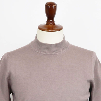 GRAN SASSO（グランサッソ）12ゲージ コットンモックネックニット ロングスリーブ 長袖【トープ】国内正規品