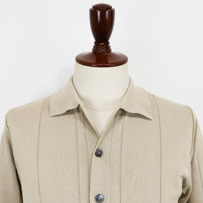 Blu Bre（ブルブレ）針抜き シャツカーディガンニット【SHADE BEIGE】国内正規品