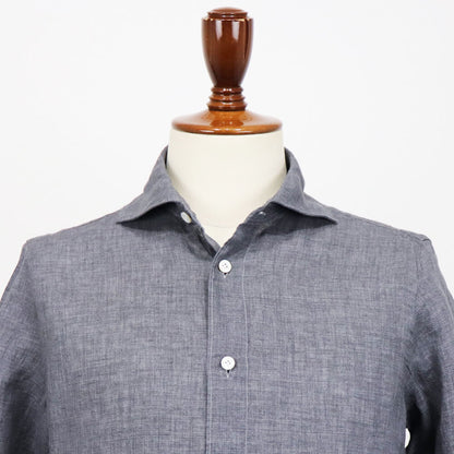 Finamore（フィナモレ）SIMONE / BALI リネン シャツ【ダークグレー】国内正規品