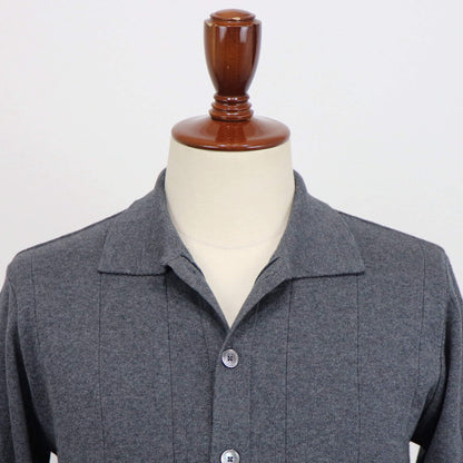 Vandori（ヴァンドリ）針抜き シャツカーディガンニット【ミディアムグレー】国内正規品