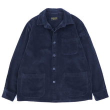 画像をギャラリービューアに読み込む, East Harbour Surplus（イースト ハーバー サープラス）太畝コーデュロイ ワークジャケット カヴァーオール【ネイビー】国内正規品
