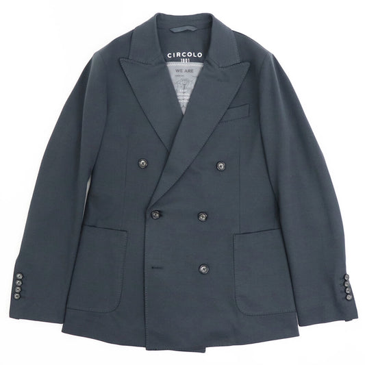 CIRCOLO 1901（チルコロ 1901）ジャージー素材 ダブルブレストジャケット【ネイビー】国内正規品