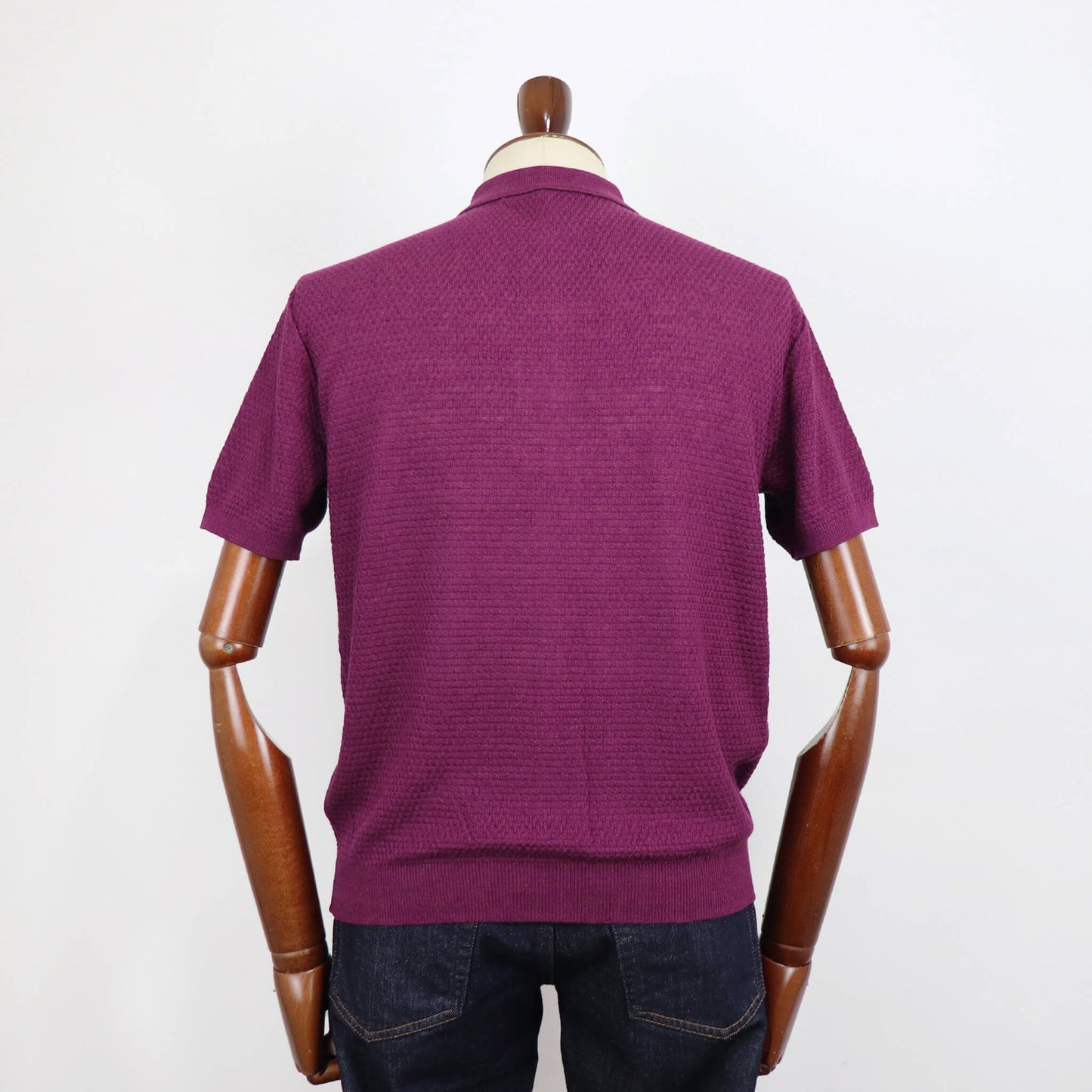 Blu Bre（ブルブレ）リネンシルク ポロシャツ【バイオレット】国内正規品