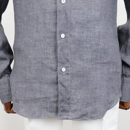 Finamore（フィナモレ）SIMONE / BALI リネン シャツ【ダークグレー】国内正規品