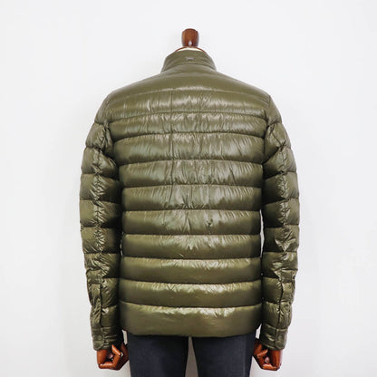 HERNO（ヘルノ）Resort ライダース ナイロン ウルトラライト ダウンブルゾン【カーキ】国内正規品