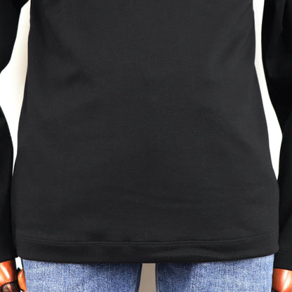 RIVORA（リヴォラ）スビンコットン クルーネック ロングスリーブTシャツ【ブラック】国内正規品