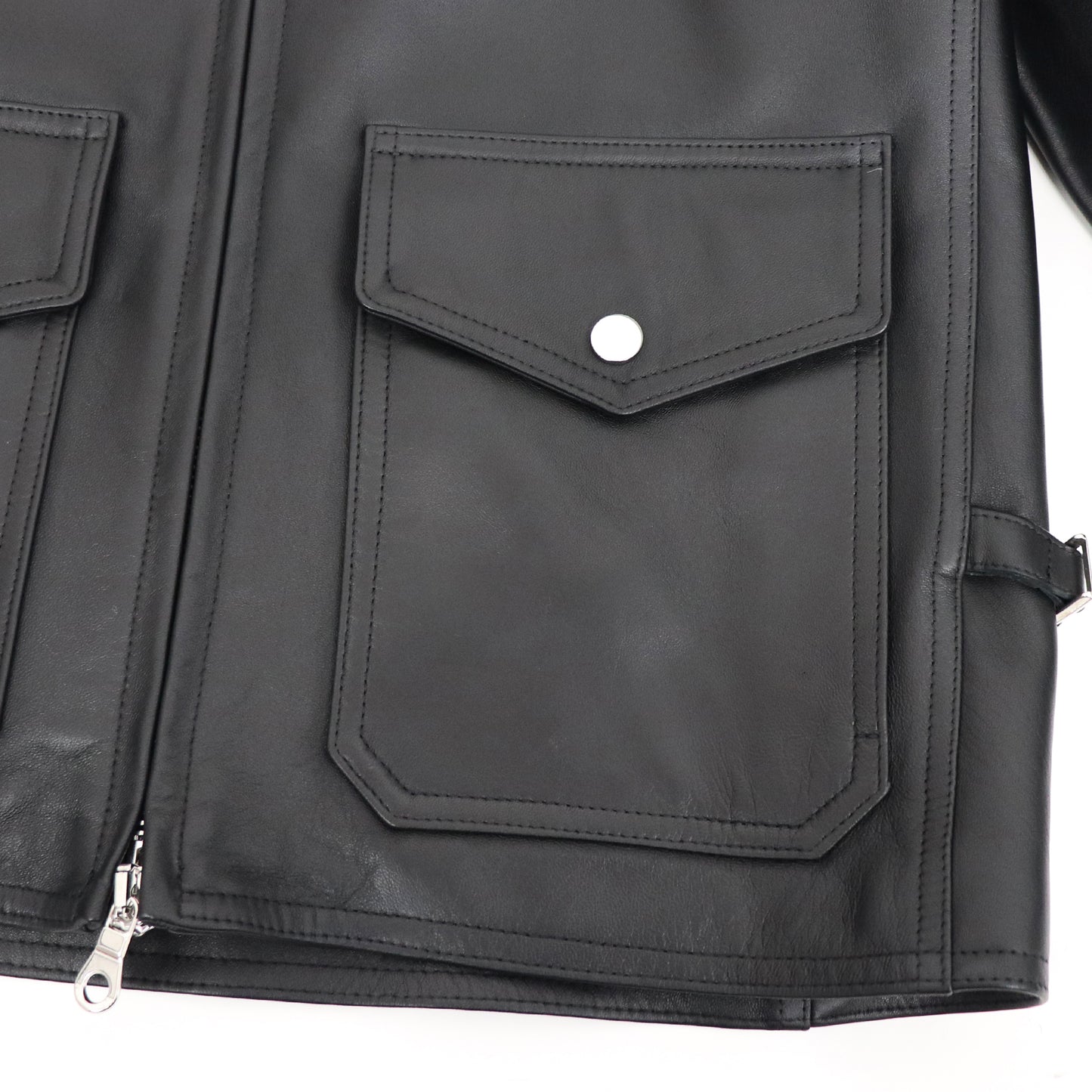 CINQUANTA（チンクワンタ）G8 Type FLIGHTBLOUSON レザージャケット シルバージップ【ブラック】国内正規品