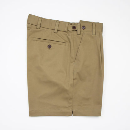 dotBravo（ドットブラーボ）Inghilterra Militare イギリス軍 プリーツ入り コットン ショート パンツ【ベージュ】国内正規品