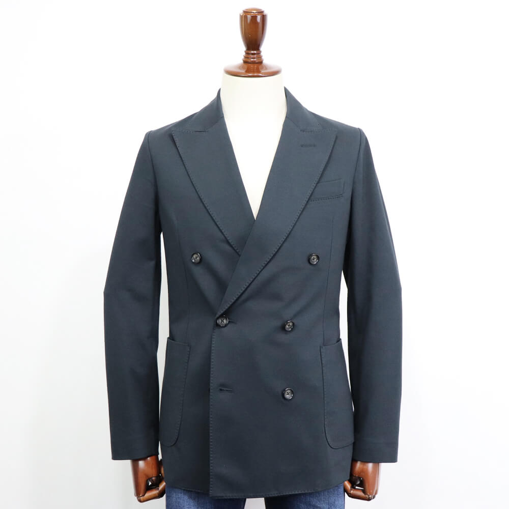 CIRCOLO 1901（チルコロ 1901）ジャージー素材 ダブルブレストジャケット【ネイビー】国内正規品