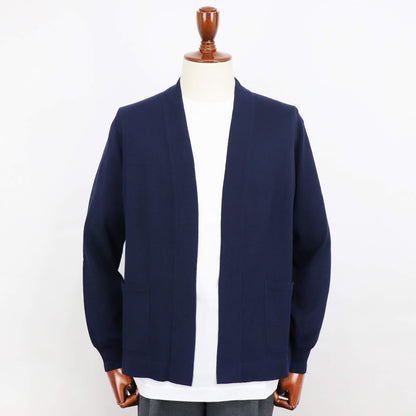 GRAN SASSO（グランサッソ）ボタンレスカーディガン コットン【ネイビー】国内正規品